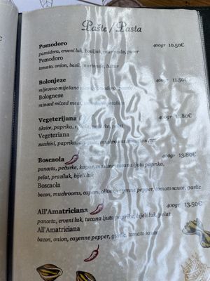 Menu pt. 2   at La Catedral in Kotor