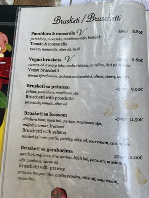 Menu pt 3   at La Catedral in Kotor