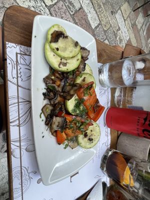 Starter, grilled veg  at La Catedral in Kotor