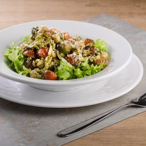Ensalada de garbanzos at Bizcotela, Café Restaurante in Bogota
