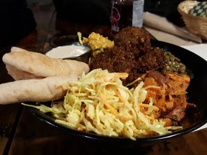Bol falafel at Panthere Verte - Mile End in Montreal