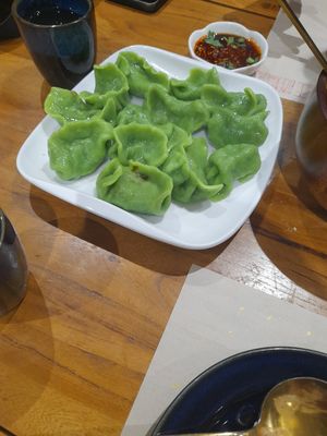 Dumplings for around 20-25rmb, mushroom and noodle filling? 
Vegan at WángYǔYān Sù Fāng 王语嫣素坊 in Dali