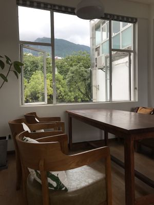 View from the window on the 2nd floor at Coffee Vegetarian 宅菽咖啡蔬食馆 - Zhái Shū KāFēi in Dali