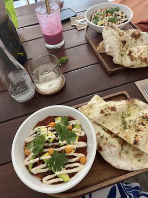 Scrambled Tofu with Chickpeas and Pita   at Secret Spot - Canggu in Canggu