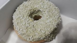 Matcha coconut at The Donut Cafe in Chiang Mai