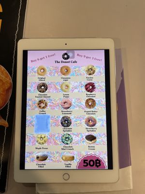 Menu  at The Donut Cafe in Chiang Mai