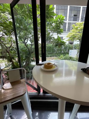 Indoor seating  at The Donut Cafe in Chiang Mai