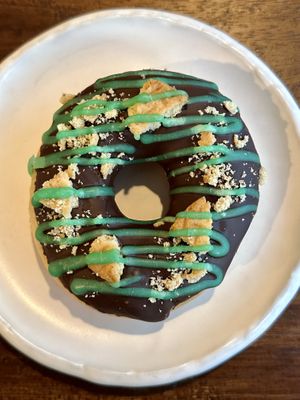 Chocolate mint crunch (50 THB)  at The Donut Cafe in Chiang Mai