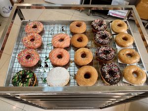 50 baht each  at The Donut Cafe in Chiang Mai