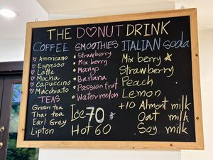 Drink menu   at The Donut Cafe in Chiang Mai