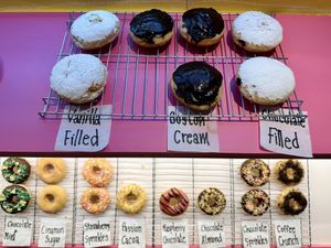 Filled ones on top!  at The Donut Cafe in Chiang Mai