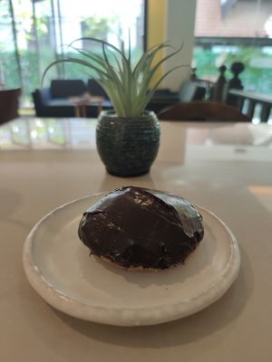 Boston Cream vegan donut (my favorite) at The Donut Cafe in Chiang Mai