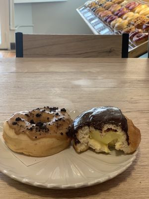 Coffee & Boston Cream at The Donut Cafe in Chiang Mai
