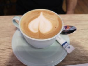 Oat milk cappuccino ☕❤️ at The Donut Cafe in Chiang Mai