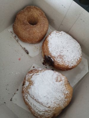 Cinnamon and chocolate filled at The Donut Cafe in Chiang Mai