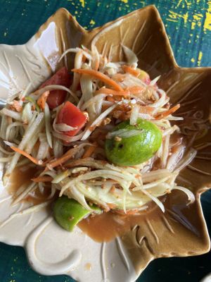 Papaya salad  at Ginger Home in Koh Chang