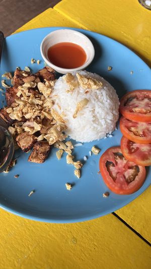Tofu with garlic  at Ginger Home in Koh Chang