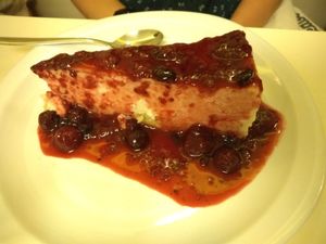 Their cheezecake at Loving Hut in Paris