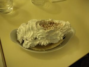 Banana split at Loving Hut in Paris