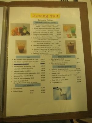 Drinks at Loving Hut in Paris