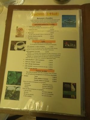 Hot drinks at Loving Hut in Paris