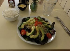La grande salade d'avocat (9euros) at Loving Hut in Paris