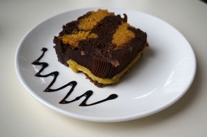 Christmas Yule Log (Christmas menu) at Loving Hut in Paris