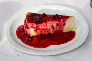 Awesome vegan cheesecake at Loving Hut in Paris