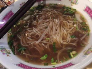 Pho at Loving Hut in Paris