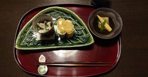 Second dish at Rikyuan in Hakone