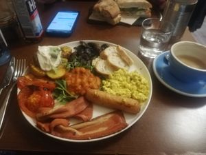 The vegan full english breakfast at El Petit Princep in Barcelona