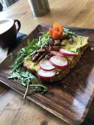 Tostada aguacate  at El Petit Princep in Barcelona