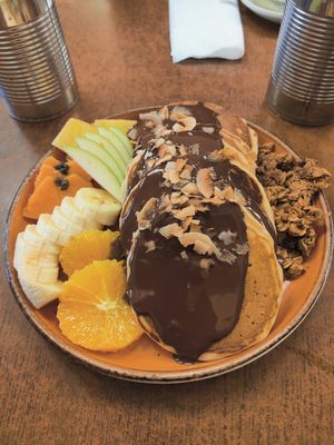 Chocolate pancakes at El Petit Princep in Barcelona