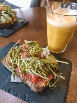 Avocado toast  at El Petit Princep in Barcelona