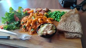 Vegan plate at Little Windows in Pokhara