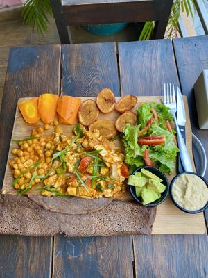 Vegan set.  at Little Windows in Pokhara