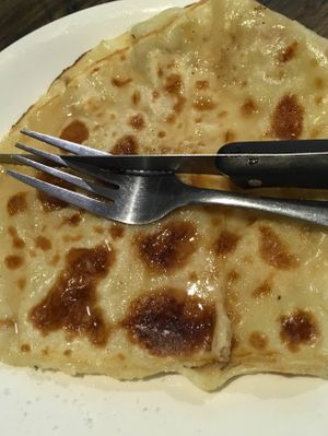Vegan lemon sugar crepe at Little Windows in Pokhara