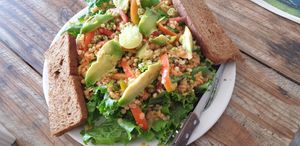 Lentil salad at Little Windows in Pokhara