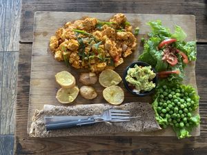 Vegan set: as good as it looks. at Little Windows in Pokhara