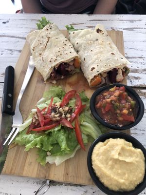 BBQ mushroom wrap  at Little Windows in Pokhara