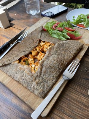 Tofu galette   at Little Windows in Pokhara