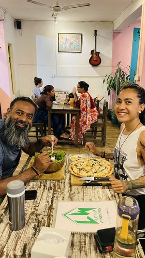 In my “Animals are not products” shirt   at Little Windows in Pokhara