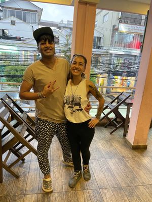 2 NBs meet in a vegan/vegetarian restaurant 🏳️‍🌈🏳️‍⚧️  at Little Windows in Pokhara