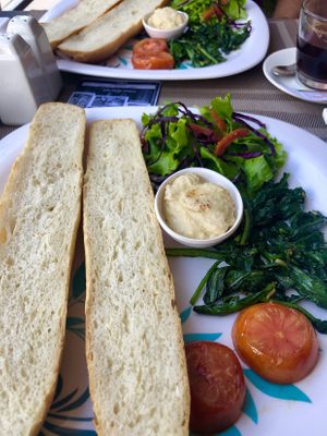 Backpackers Breakfast - vegan! at Little Windows in Pokhara