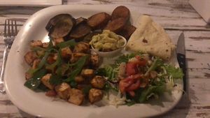 Vegan set at Little Windows in Pokhara