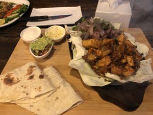 Sizzling Tofu & Eggplant Fajitas at Little Windows in Pokhara