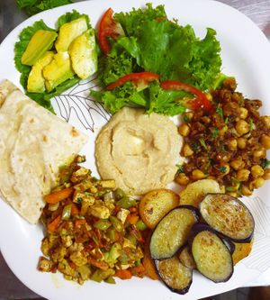 Vegan Platter  at Little Windows in Pokhara