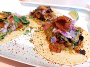 ''Al Pastor'' taco in Seven Dials at Club Mexicana - Seven Dials in London