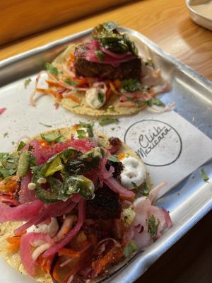 Jackfruit bbq “short rib” tacos. The best ones! at Club Mexicana - Seven Dials in London