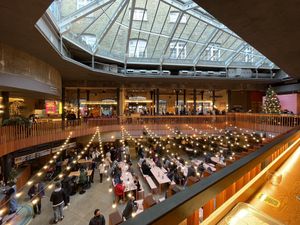 They have a nice view of the market from the restaurant   at Club Mexicana - Seven Dials in London